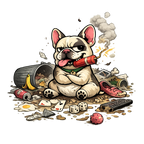 Chaotic French Bulldog - Funny Frenchie Mayhem T-Shirt