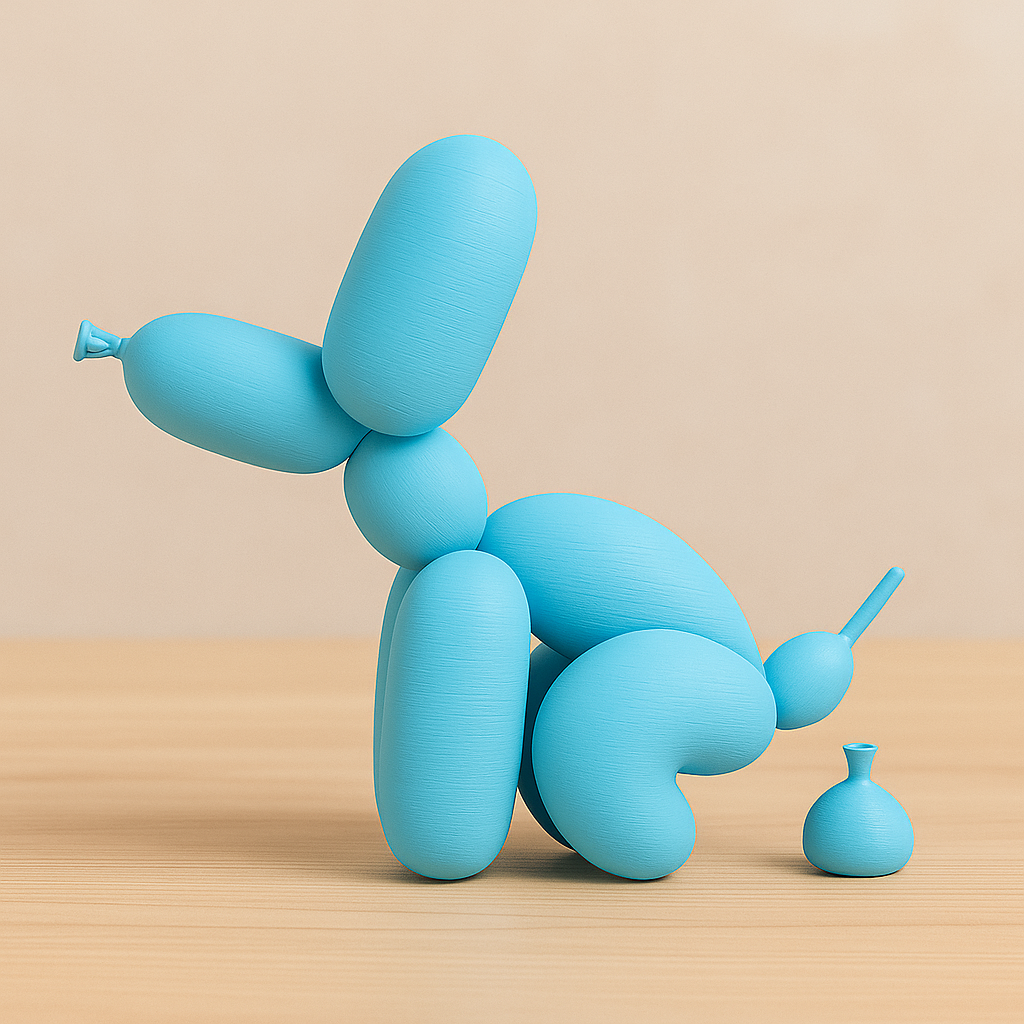 Balloon Dog Sculpture – Pooping Edition | Novelty Art Decor