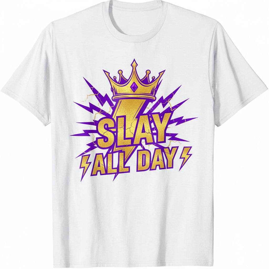 SLAY ALL DAY viral confident design