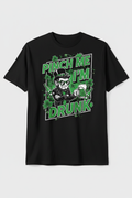 PINCH ME I'M DRUNK design on black t-shirt mockup