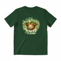 Feeling Extra Lucky Today Highland Cow on Dark Green Shirt