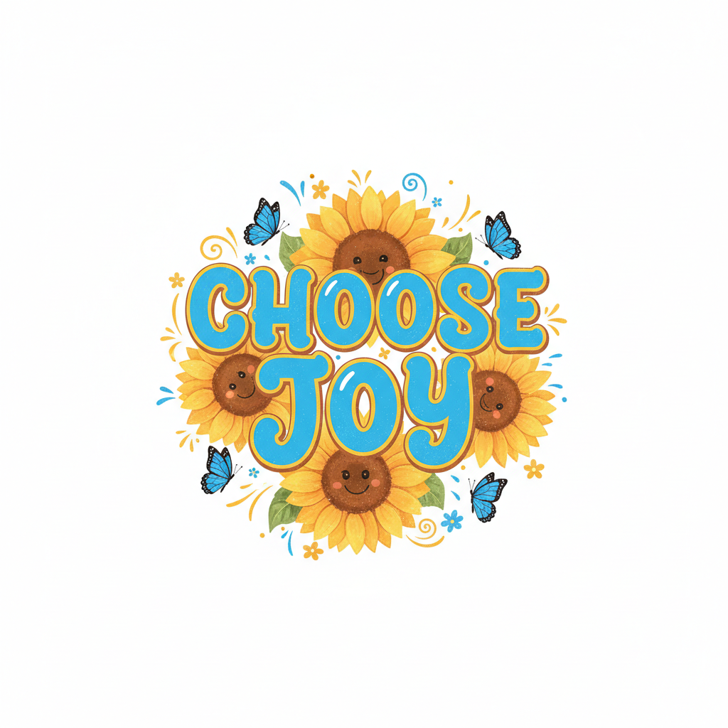 CHOOSE JOY viral positive design
