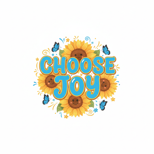 CHOOSE JOY viral positive design