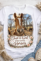 Just a Girl Who Loves Horses T-Shirt Mockup